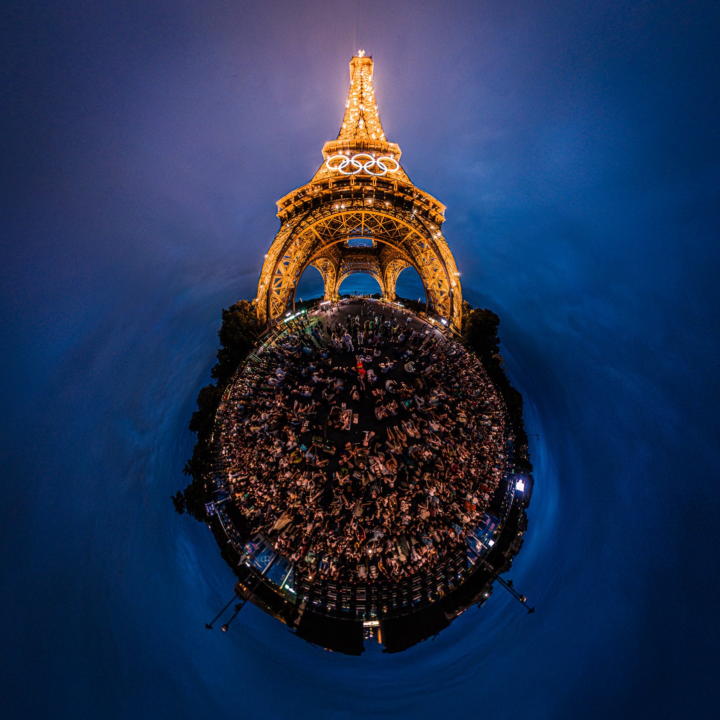 Eiffel Rising, an Olympic Tiny Planet