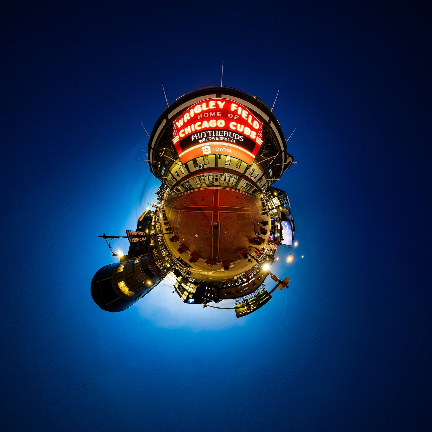 Planet Wrigley! Home of the Cubs Tiny Planet