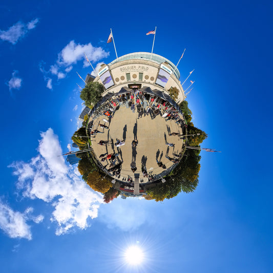 High Noon at Soldier Field Tiny Planet